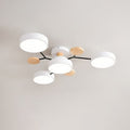 Contemporary Scandinavian Round Molecule Branch Design LED Semi-Flush Mount Ceiling Light For Living Room Lumendat