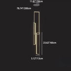 Modern Minimalist Iron Aluminum Silica Rectangular Square Ceiling Plate LED Chandelier for Stairway BulbSquare
