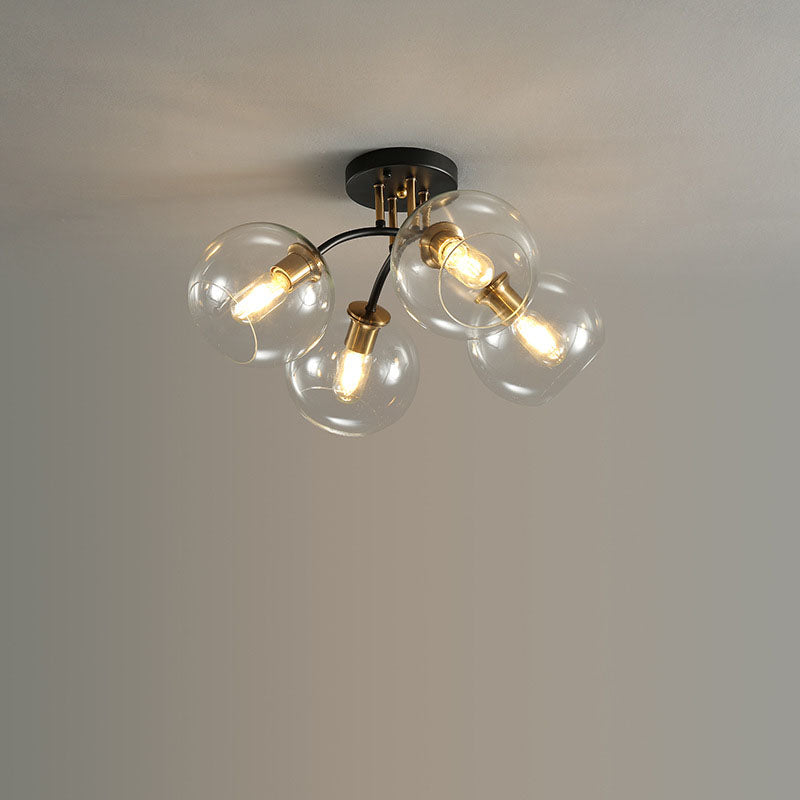 Modern Light Luxury Glass Magic Bean Round 4/6/8 Light Semi-Flush Mount Ceiling Light Lumendat
