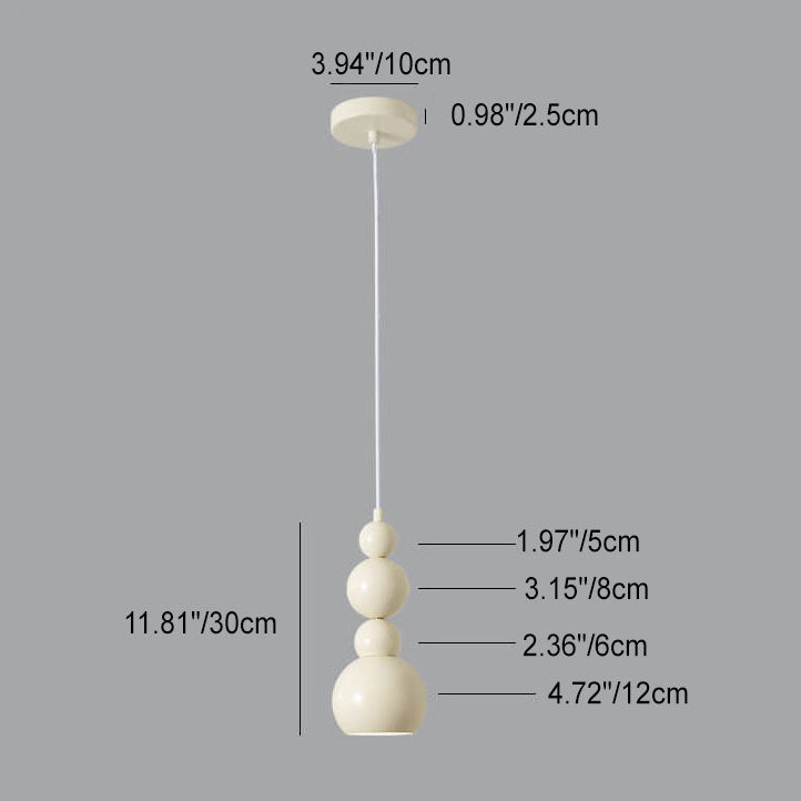 Creative Cream Style Iron Gourd Skewers 4/8-light Chandelier BulbSquare