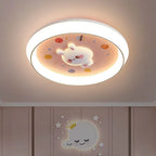 Lumendat Modern Minimalist Kids Cartoon Round Acrylic Iron Resin LED Flush Mount Ceiling Light For Bedroom Lumendat