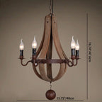 Traditional Rustic Round Branch Candle Holder Wooden Iron 5/6/8 Light Chandelier for Living Room modern luxury lighting fixtu