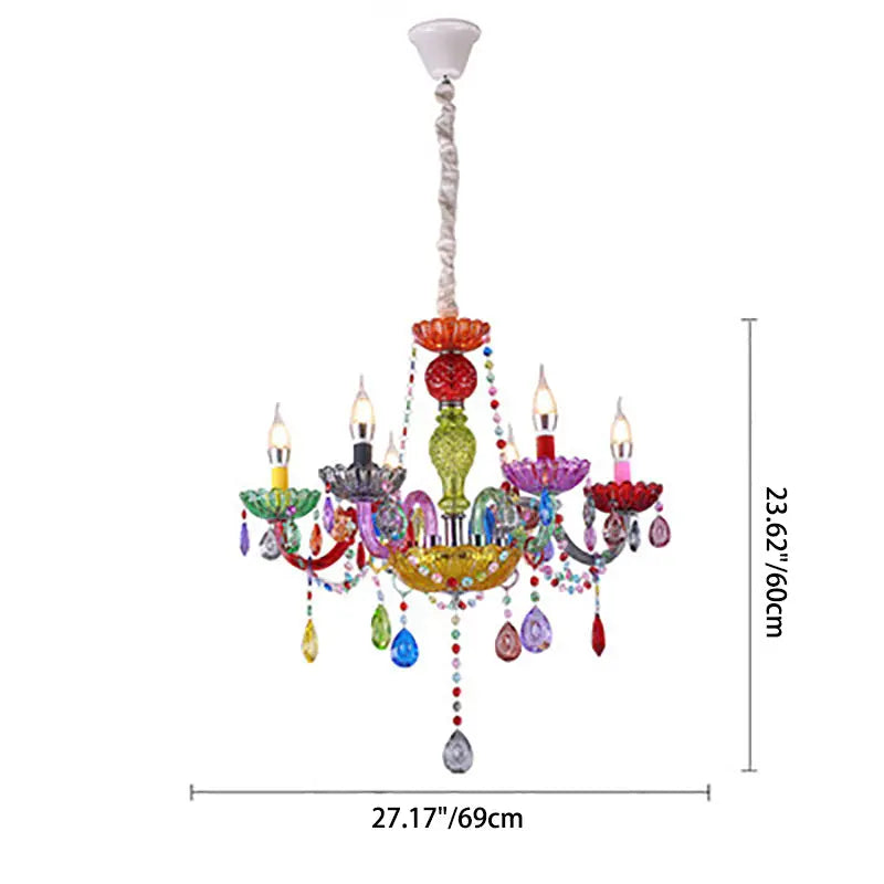 Modern Luxury Crown Iron Glass Crystal 6/8 Light Chandelier for Dining Room BulbSquare