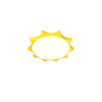 Lumendat Modern Children's Sun Iron Acrylic Frosted LED Flush Mount Ceiling Light Lumendat