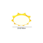 Lumendat Modern Children's Sun Iron Acrylic Frosted LED Flush Mount Ceiling Light Lumendat