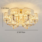 Modern Light Luxury Crystal 6/8/10/12- Light Flush Mount Ceiling Light