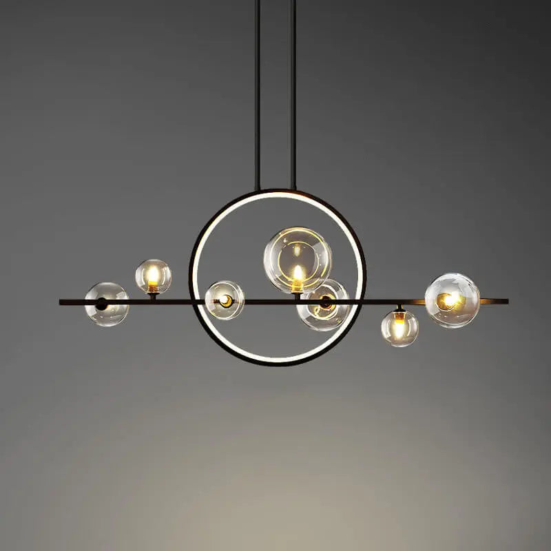 Modern Glass Long Bubble Magic Bean Island Light 7/10 Light Chandelier Lumendat