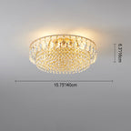 Modern Luxury Circle Iron Crystal 4/6/8/10 Light Flush Mount Ceiling Light For Living Room Lumendat