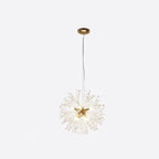 Contemporary Scandinavian Dandelion Metal Crystal 8/9/12/16 Light Chandelier for Bedroom Lumendat