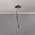 Modern Minimalist Tapered Tube Iron Acrylic LED Island Light Chandelier BulbSquare