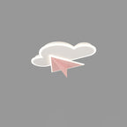 Lumendat Modern Art Deco Kids Iron Acrylic Cloud Plane LED Flush Mount Ceiling Light For Bedroom Lumendat