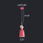 Lumendat Nordic Cartoon Resin Rocket Snowman 1-Light Kids Pendant Light Lumendat