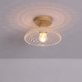 Japanese Minimalist Log Glass 1-light Semi-flush Mount Light BulbSquare