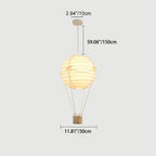 Lumendat Contemporary Creative Kids Hot Air Balloon Weaving Iron Fabric 1-Light Chandelier For Bedroom Lumendat