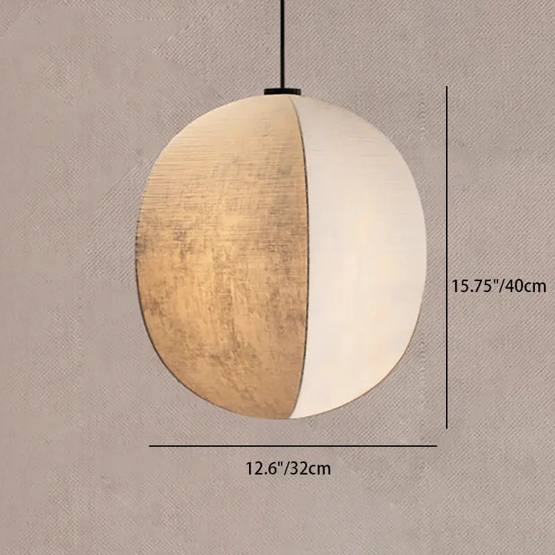 Traditional Japanese Zen Anti-silk Lantern Shape 1-light Pendant Light for Living Room BulbSquare
