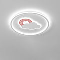 Contemporary Creative Cartoon Cloud Rainbow Acrylic LED Flush Mount Ceiling Light for Living Room