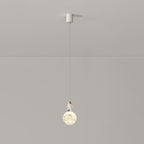 Modern Minimalist Astronaut Moon Iron Resin LED Pendant Light for Bedroom BulbSquare