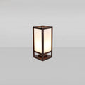 Traditional Chinese Rectangular Parchment Wood 1-Light Standing Floor Lamp For Entertainment Rooms Lumendat