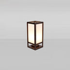 Traditional Chinese Rectangular Parchment Wood 1-Light Standing Floor Lamp For Entertainment Rooms Lumendat