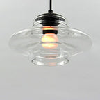 Modern Industrial Clear Glass Iron 1-light Pendant Light BulbSquare