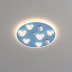 Lumendat Contemporary Creative Kids Iron Acrylic Round Irregular Shape Mouse Cloud LED Flush Mount Ceiling Light For Bedroom Lumendat