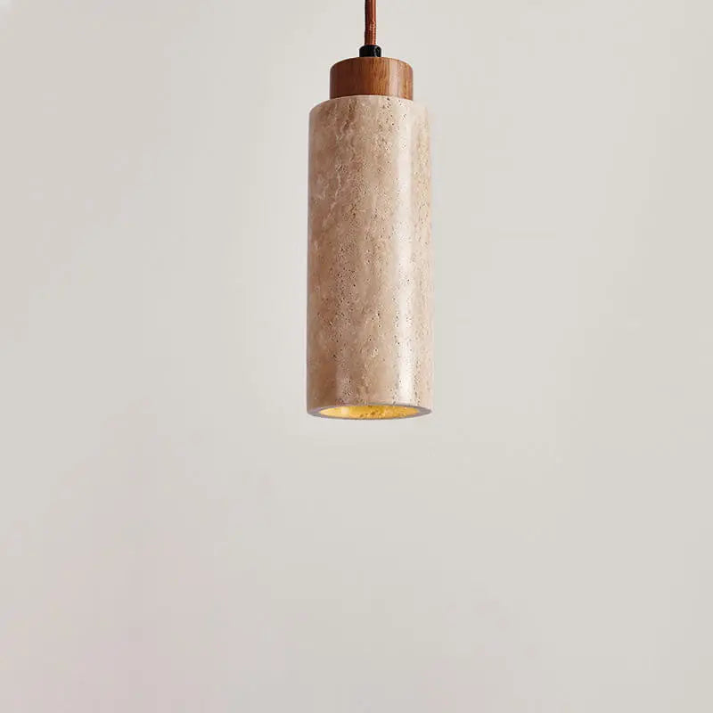 Japanese Wabi-sabi Solid Wood Stone 1/2/3-light Island Light Chandelier BulbSquare