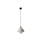 Contemporary Scandinavian Cement Dome Glass Shade 1-light Pendant Light for Bedroom BulbSquare