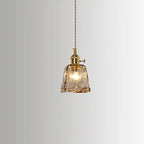 Vintage Amber Glass 1-light Pendant Light BulbSquare