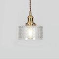 Japanese Vintage Brass Glass Round Jar 1-light Pendant Light Lumendat