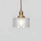 Japanese Vintage Brass Glass Round Jar 1-light Pendant Light Lumendat