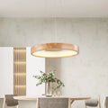 Japanese Minimalist Log Circle Island Light LED Chandelier – Dimmable Lumendat