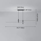 Modern Minimalist Geometric Line Combination LED Island Light Chandelier for Dining Room Lumendat
