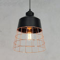 Nordic Creative Iron Cage Geometry 1-light Pendant Light BulbSquare