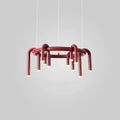 Modern Mid-century Iron Geometric Line Combination LED Chandelier for Living Room Lumendat