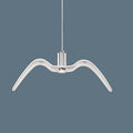 Contemporary Nordic Personality Wrought Iron Seagull LED Pendant Light for Living Room BulbSquare