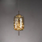Contemporary Scandinavian Cylinder Oval Glass 1-light Pendant Light for Bedroom Lumendat