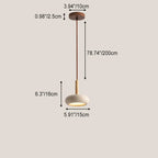 Contemporary Scandinavian Oval Solid Wood Yellow Travertine LED Pendant Light for Living Room BulbSquare