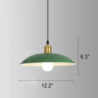 Industrial Vintage Green Iron Dome Cone 1-light Pendant Light Lumendat