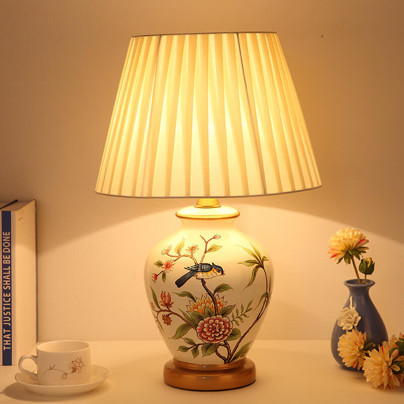 Modern Creative Warm Ceramic Cylindrical 1-Light Table Lamp Lumendat