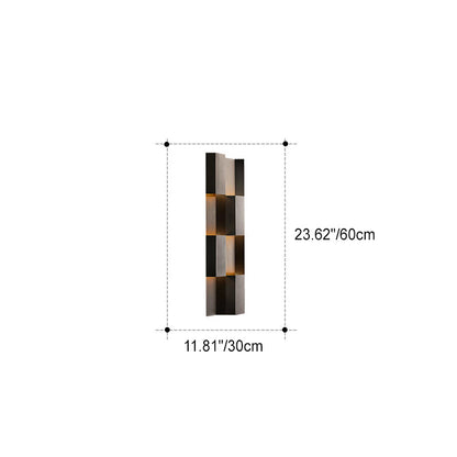 Contemporary Retro Waterproof Stainless Steel Rectangular LED Wall Sconce Lamp For Outdoor Patio