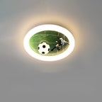 Lumendat Contemporary Creative Kids Football Iron Acrylic LED Flush Mount Ceiling Light For Bedroom Lumendat