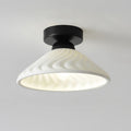 Modern Light Luxury Ceramic Disc 1-light Semi-flush Mount Lighting