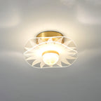 Creative Gold Double Layer Overlap Design LED Semi-flush Mount Light
