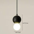 Contemporary Scandinavian Orb Terrazzo 1-light Pendant Light for Bedroom BulbSquare