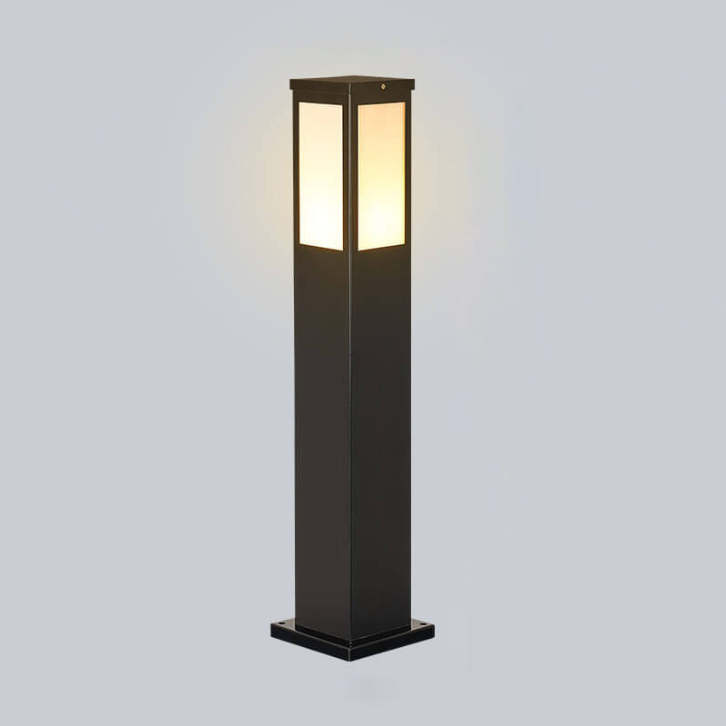 Modern Solar Lawn Square Column Outdoor Waterproof Path Lamp Lumendat