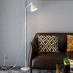 Nordic Minimalist Iron Cone Long Pole 1-Light Standing Floor Lamp Lumendat