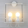 Lumendat Contemporary Creative Iron Children's Ball 2-Light Wall Sconce Lamp For Bedroom Lumendat