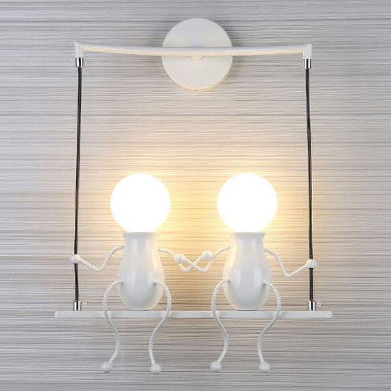 Lumendat Contemporary Creative Iron Children's Ball 2-Light Wall Sconce Lamp For Bedroom Lumendat