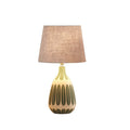 Nordic Vertical Pattern Ceramic Fabric 1-Light Table Lamp Lumendat