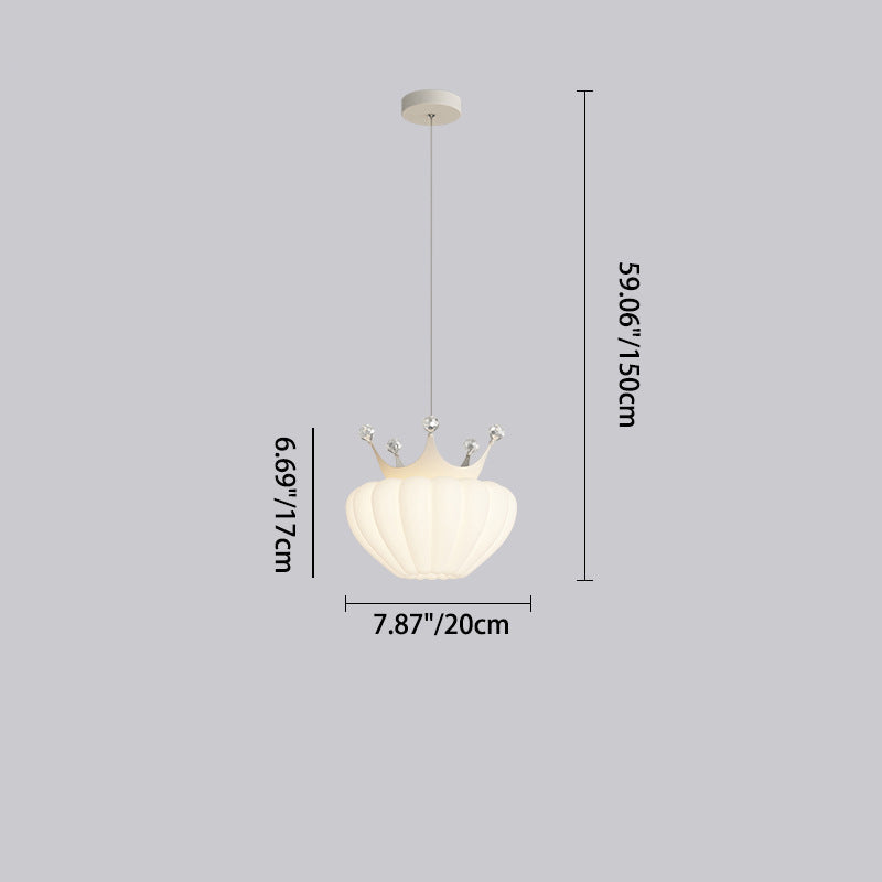 Lumendat Contemporary Creative Kids Cloud Crown Iron PE Crystal LED Pendant Light For Bedroom Lumendat